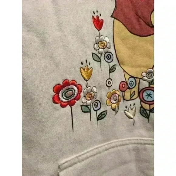 Disney Licensed Embroidered Pullover  Hoodie Medium Winnie The Pooh #698U Small - Picture 3 of 8